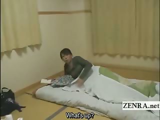 Subtitled mature female Japanese bodybuilder stripping