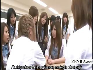 Subtitles Japan schoolgirl mistakenly nude in school